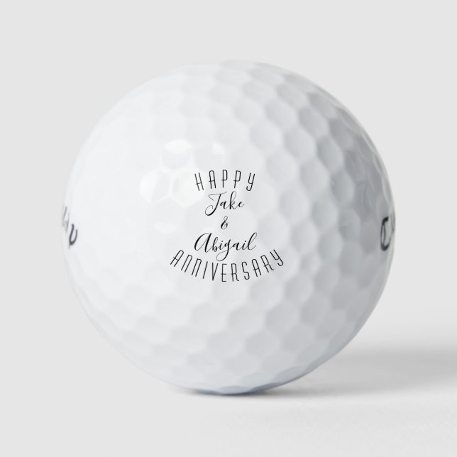 Balles De Golf Personnalisé Personnalisé Joyeux Anniversaire (Devant)