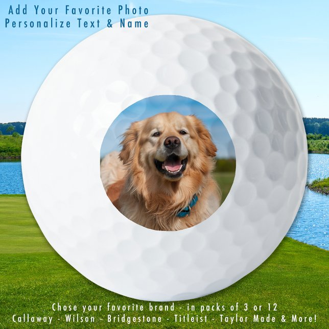 Balles De Golf Personnalisé Pet Chien Chat Photo Moderne Personna (Créateur téléchargé)