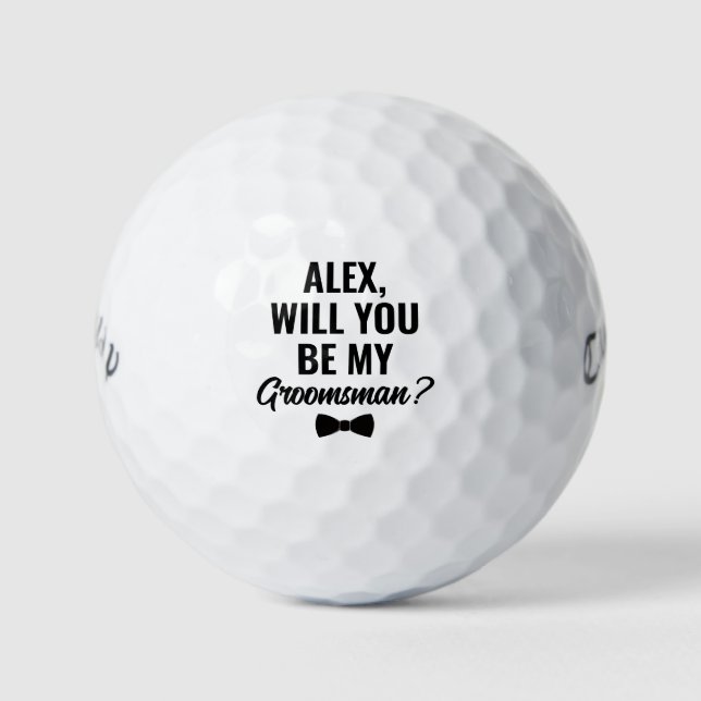 Balles De Golf Personnalisé Serez-Vous Ma Proposition De Mariage  (Devant)