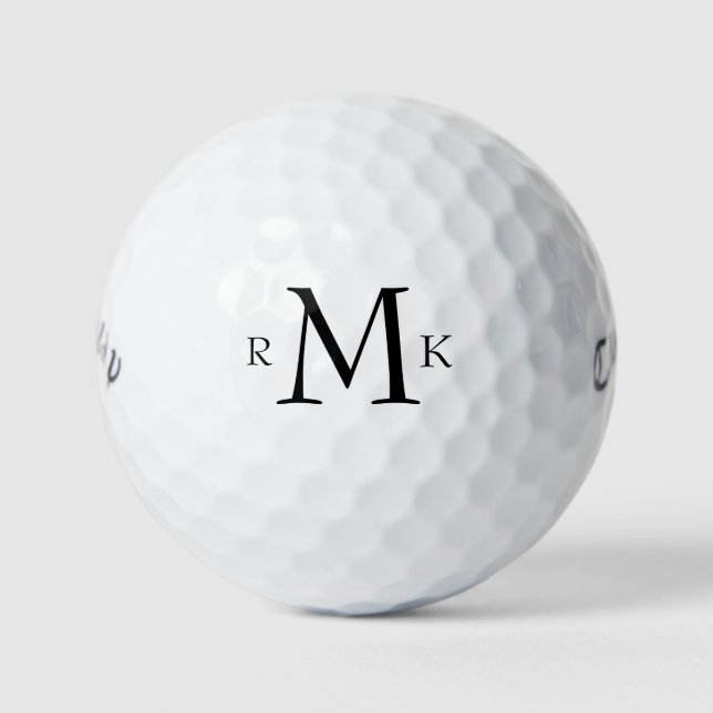 Balles De Golf Personnalisé Serif Monogram Golf Balls (Devant)