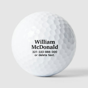 Balles de golf personnalisées avec nom Modèle AFFI
