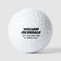 Balles de golf personnalisées avec nom Modèle SCI-