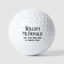 Balles de Golf Personnalisées avec Nom Modèle VINT