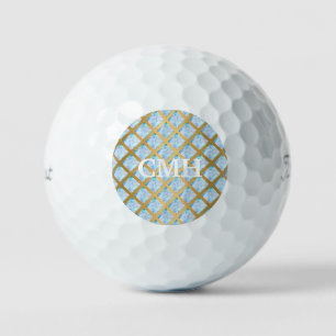 BALLES DE GOLF PERSONNALISÉES MARBLÉES GOLD GRID O