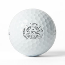 Balles de golf personnalisées pour 50e anniversair