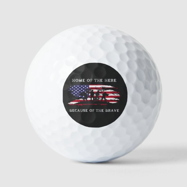 Balles De Golf Personnaliser : Jour des anciens combattants (Recto)