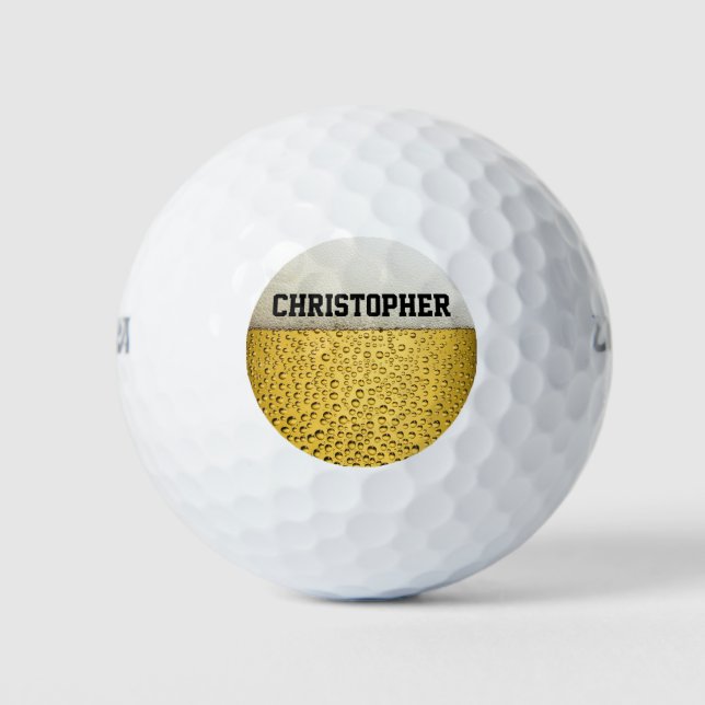 Balles De Golf Personnaliser le verre de bière (Devant)