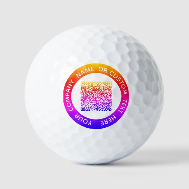Balles De Golf Personnaliser votre texte QR Code Timbres Golf Bal (Recto)