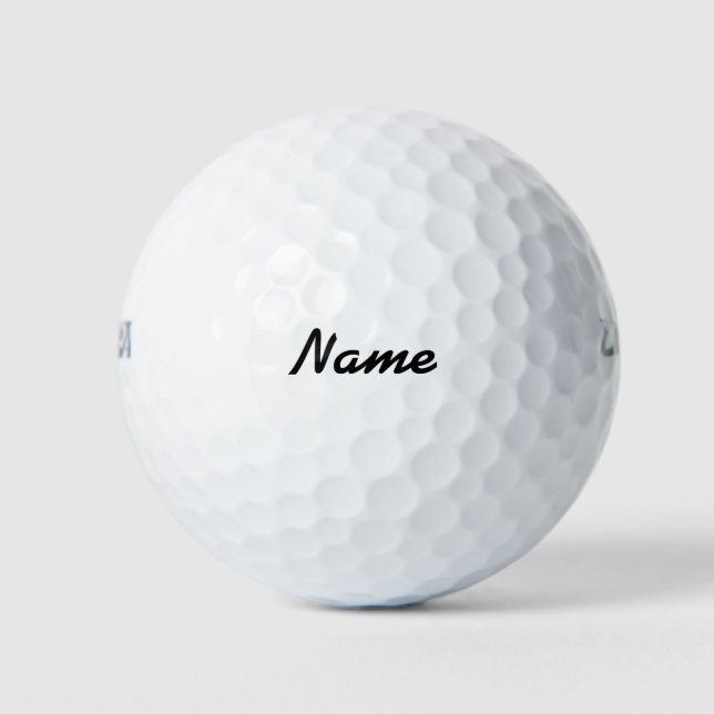 Balles De Golf Personnalisez votre nom sur l'arrière - plan blanc (Devant)