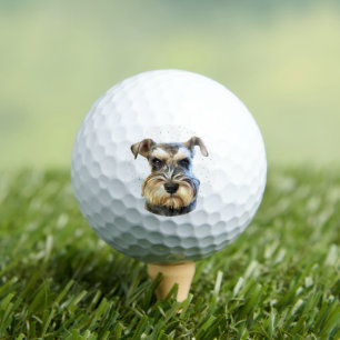 Balles De Golf Petit Schnauzer Amoureux des chiens animal mou