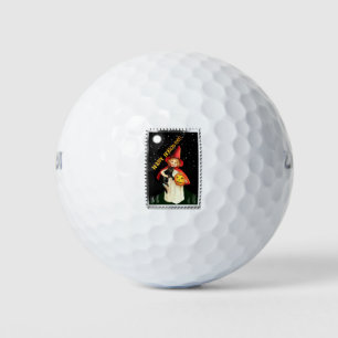 Balles De Golf Petite Fille Nostalgique, Citrouille et Chat