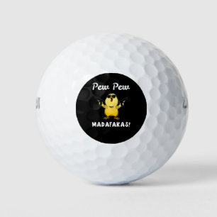 Balles De Golf Pew Pew Pew Madafakas, Drôle cadeau de poussin