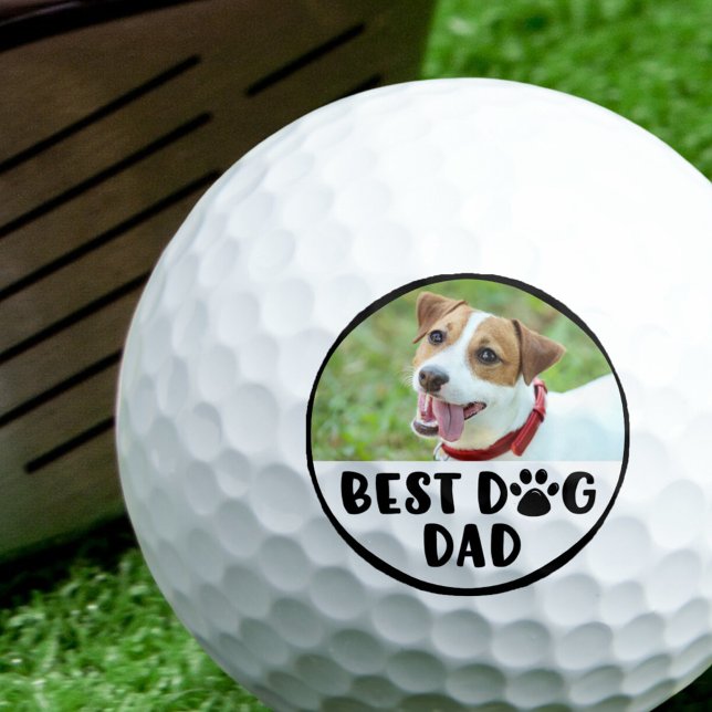 Balles De Golf Photo de chien MEILLEUR CHIEN DAD Pawprint (Créateur téléchargé)