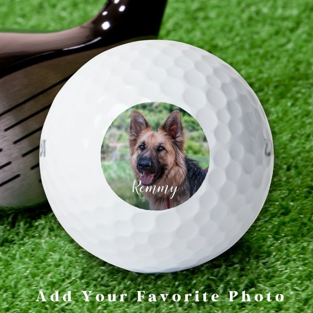 Balles De Golf Photo de chien personnalisée - Amoureux des chiens (Créateur téléchargé)
