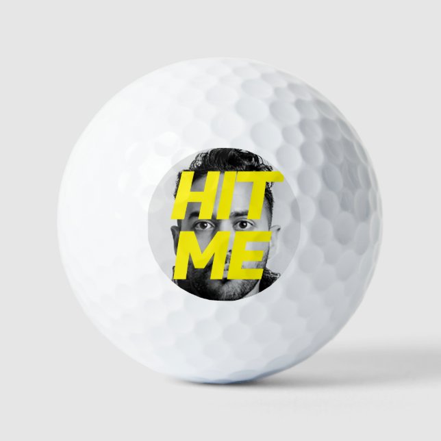 Balles De Golf Photo Drôle Visage (Recto)
