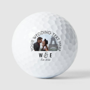 Balles De Golf Photo Monogramme personnalisée Neo Deco Mariage Go