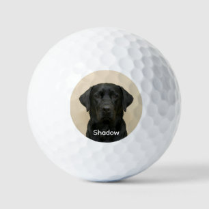 Balles De Golf Photo personnalisé de chien Labrador noir