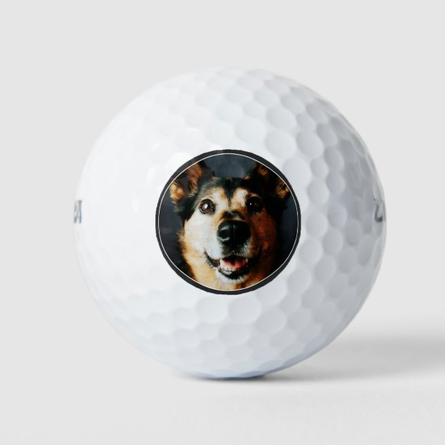 Balles De Golf Photo personnalisée Chien papa (Devant)
