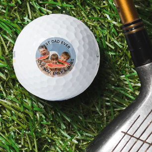 Balles De Golf Photo personnalisée de Best Papa Ever