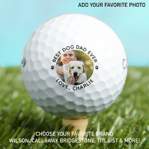 Balles De Golf Photo personnalisée du meilleur père de chien jama