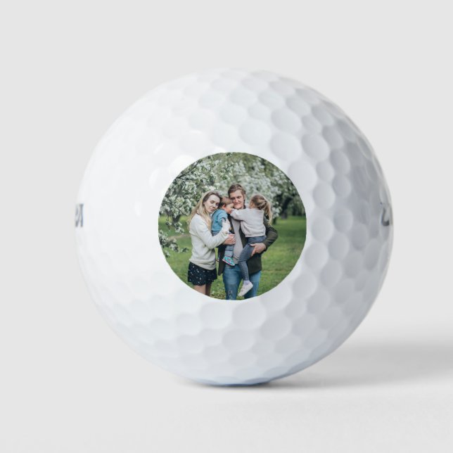 Balles De Golf Photo personnalisée Meilleur papa jamais (Devant)