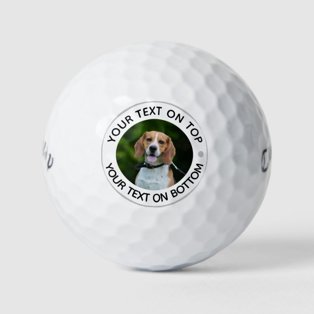 Balles De Golf Photographie personnalisée Boules de golf de chien (Devant)