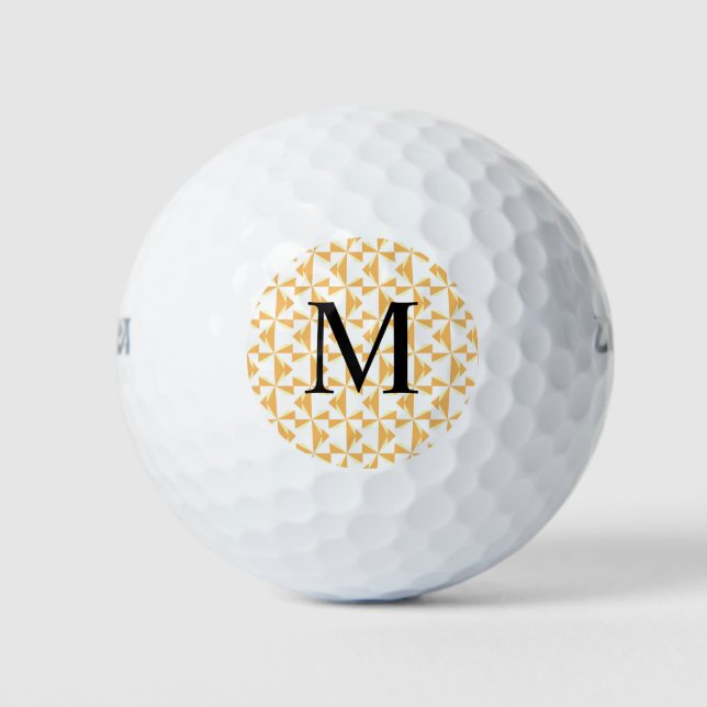 Balles De Golf Piles de Citrouille initiales personnalisées (Devant)