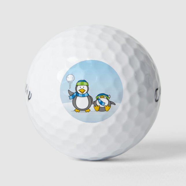 Balles De Golf Pingouins à neige (Devant)