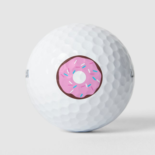 Balles De Golf Pink Glazed Chocolate Donut (Devant)