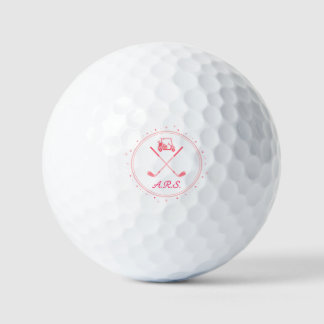 Balles De Golf Pink Personalized Monogram Golf Balls 
