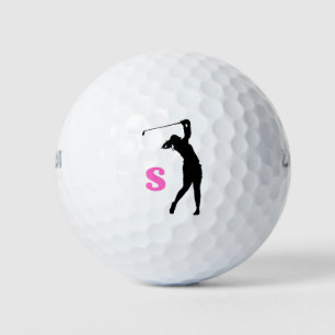 Balles De Golf Pink Personnalisé Monogramme Boules de golf