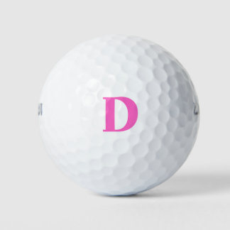 Balles De Golf Pink Personnalisé Monogramme Boules de golf