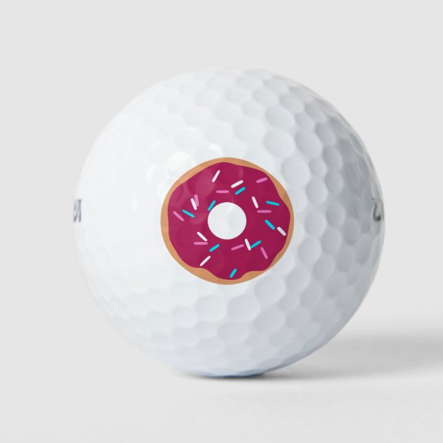 Balles De Golf Pink Raspberry glazed donut (Devant)