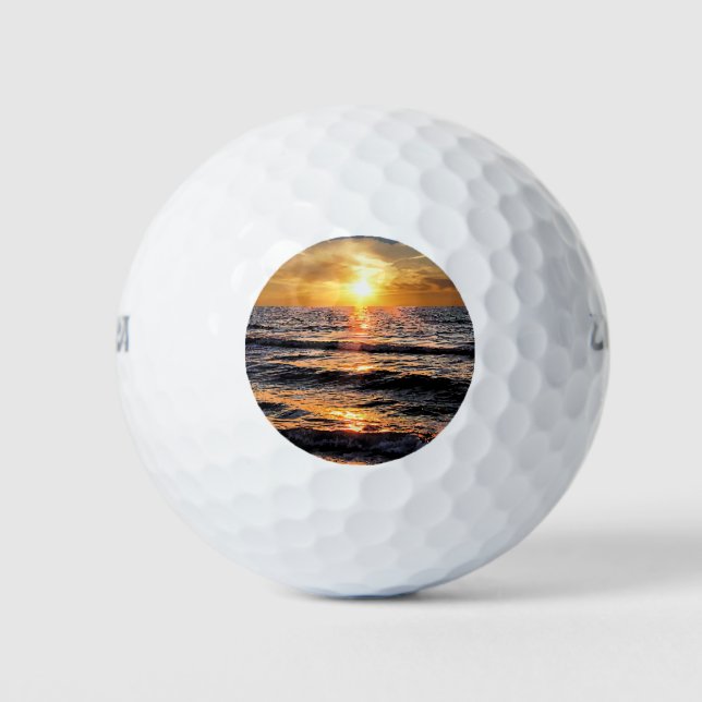 Balles De Golf Pittoresque Tropical Beach (Devant)