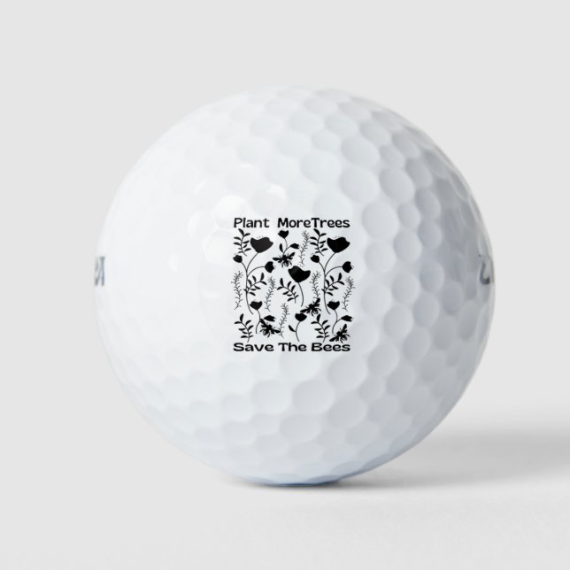 Balles De Golf Plante Plus D'Arbres Sauvent Les Abeilles (Devant)