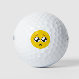 Balles De Golf Pleading Face Emoji