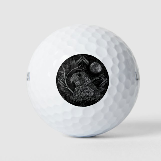 Balles De Golf Pleine lune de faucon (Devant)