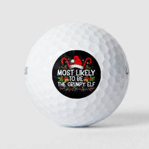 Balles De Golf Plus susceptible d'être l'elfe grincheux Funny Xma