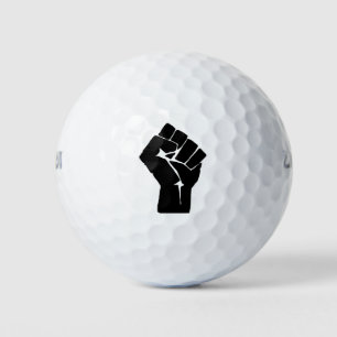 Balles De Golf Poing noir levé - Manifestation de résistance