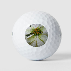 Balles De Golf Poinsettia Elegant Christmas Holiday Floral