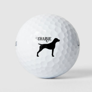 Balles De Golf Pointeur court allemand Silhouette Nom personnalis