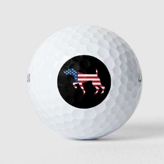 Balles De Golf Pointeur de chien Patriotique GSP (Devant)