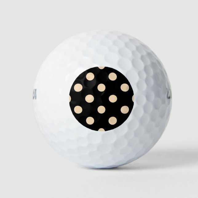 Balles De Golf Pois Black Cream (Devant)