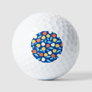 Balles De Golf Pommes feuilles, arrière - plan bleu, motif transp