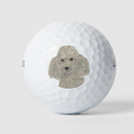 Balles De Golf Poodé gris-gris personnalisé