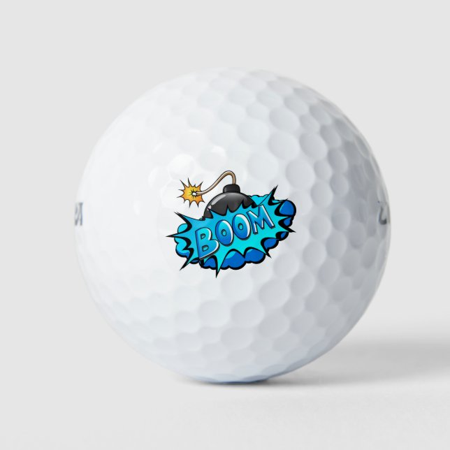 Balles De Golf Pop Art Comic Style Bomb Boom! (Devant)