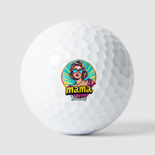 Balles De Golf Pop Art Retro Personnalisé (3) (Recto)