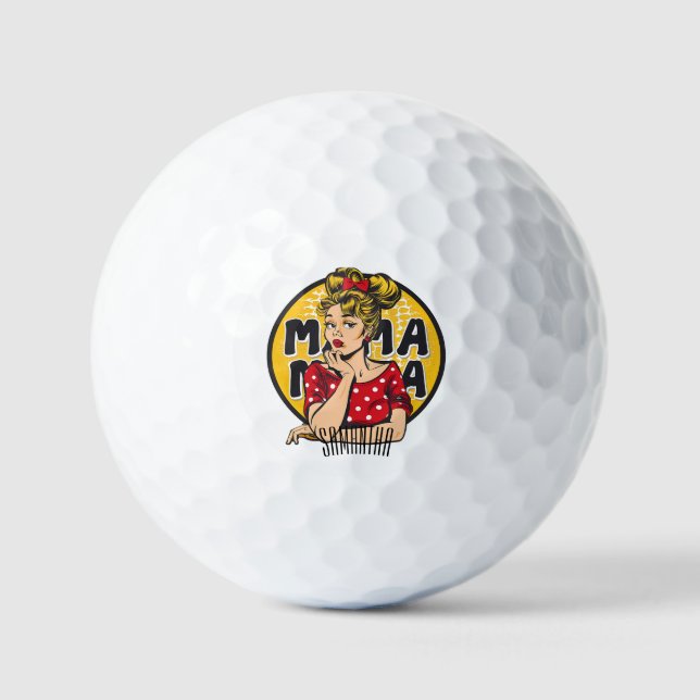 Balles De Golf Pop Art Retro Personnalisé (4) (Recto)