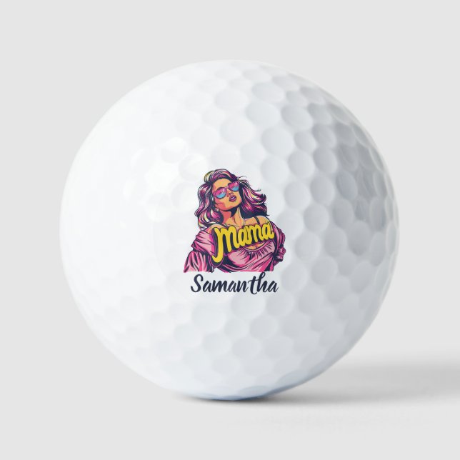 Balles De Golf Pop Art Retro Personnalisé (6) (Recto)