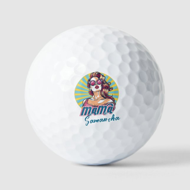Balles De Golf Pop Art Retro Personnalisé (9) (Recto)